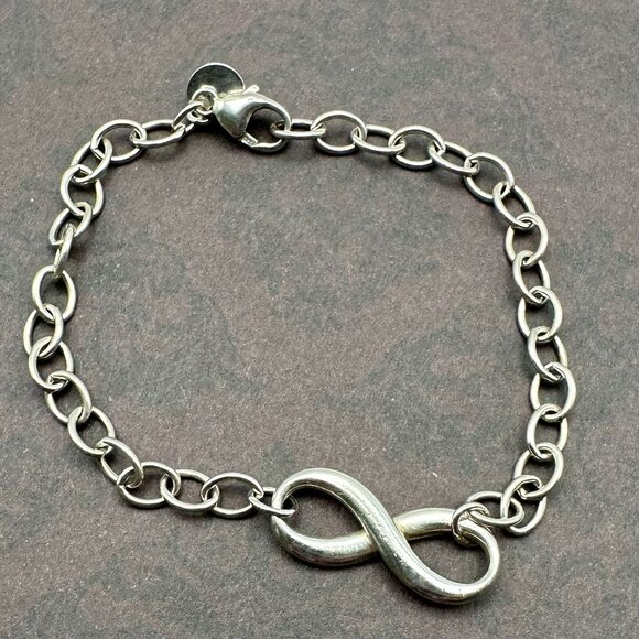 Tiffany & Co. Sterling Silver Infinity Bracelet. - Picture 10 of 15